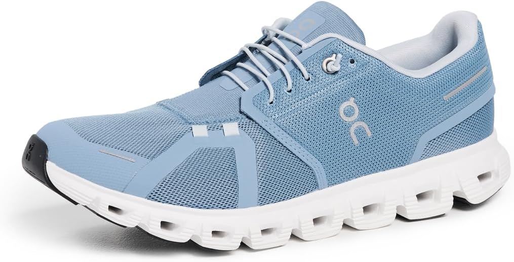 On Men's Cloud 6 Sneakers Chambray/White