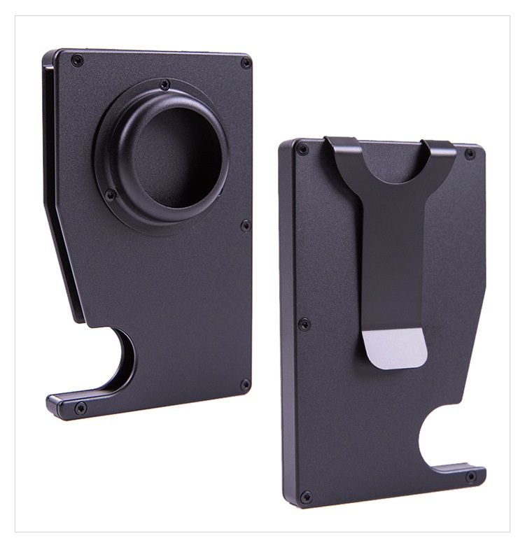 The Aluminum AirTag RFID-Blocking Wallet w/ Money Clip Black